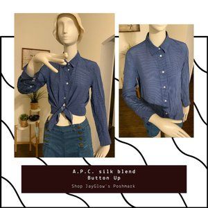 A.P.C. Silk Pin-Striped Button Up